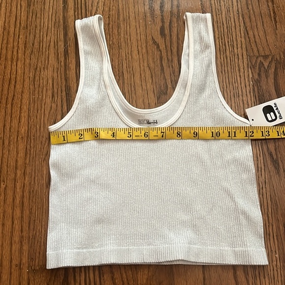 Buckle Ribbed Brami Tank Top Silver Size M/L New With Tag - Picture 6 of 9